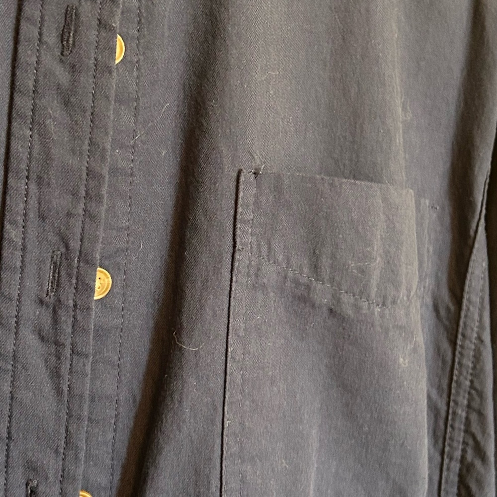 Universal Thread Long Sleeve Button-Front Shirt Dress in Blue - Picture 2 of 7
